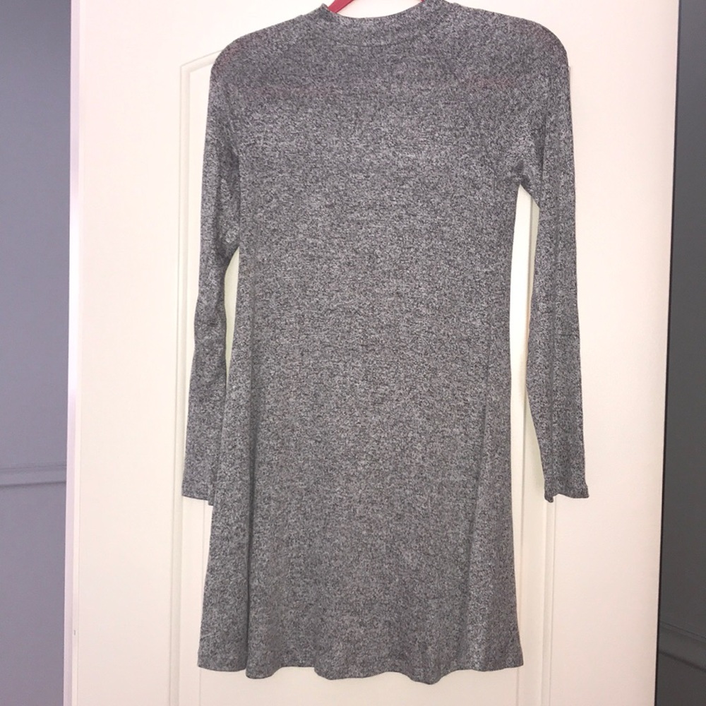 A gray long sleeve dress